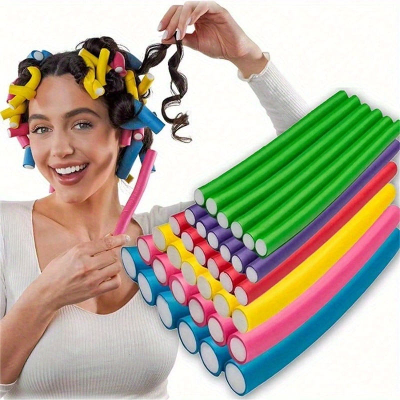 Foam Roller - 10 st Flexibele Heatless Haarrollers Bendy