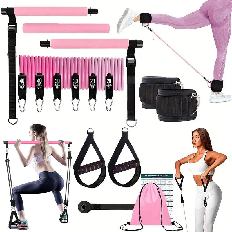 Yoga Fitness Bar - Multifunctionele Pilates Bar Kit met elastische