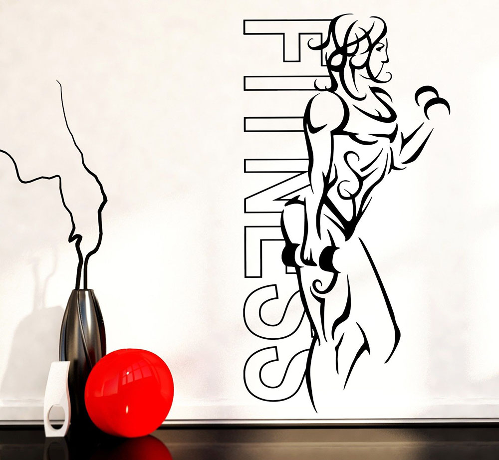 Muurstickers Vinyl Fitness Mei - Yoga Health & Fitness Center recensie en prijs