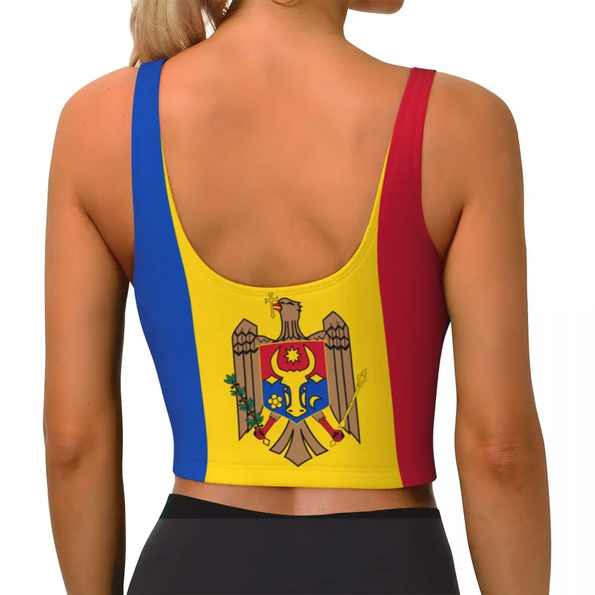 Moldavië Vlag Basic Tops Dames - Yoga Of Fitness recensie en prijs