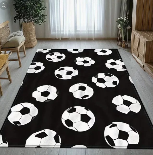 Zwart-wit voetbalbal print hui - Yoga Fitness Bar recensie en prijs