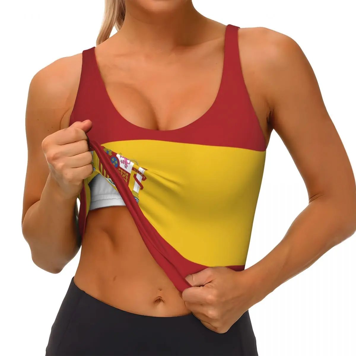Spanje Vlag Basic Tops Dames S - Yoga Of Fitness recensie en prijs