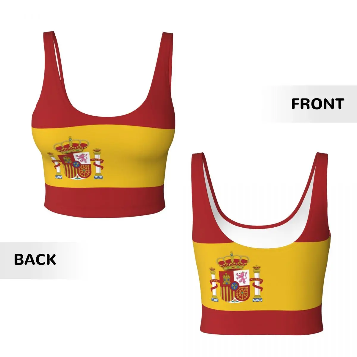 Spanje Vlag Basic Tops Dames S - Yoga Of Fitness recensie en prijs